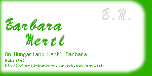 barbara mertl business card